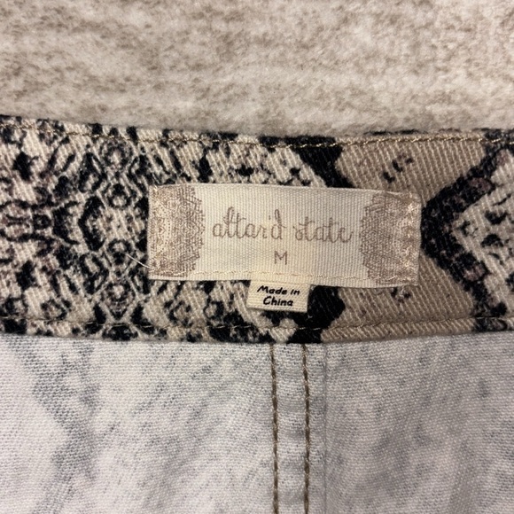 Altar'd State Medium snake print mini skirt denim type material - Picture 5 of 5